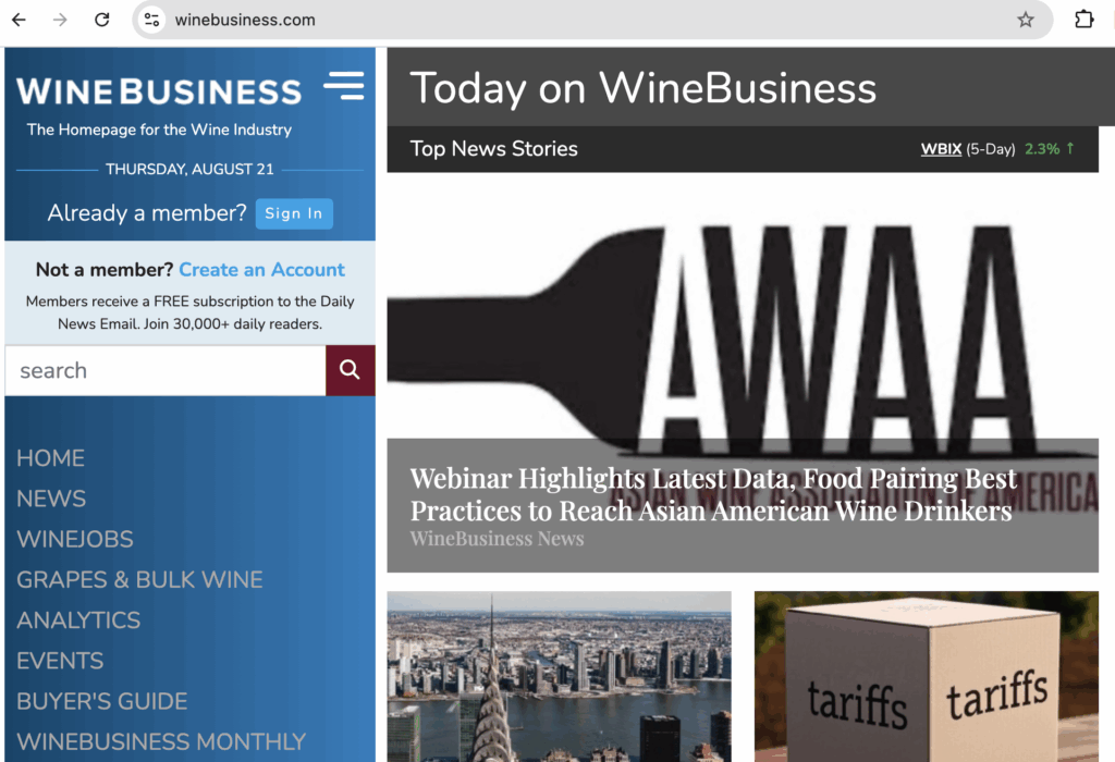 AWAA Webinar Article Published on Wine Business